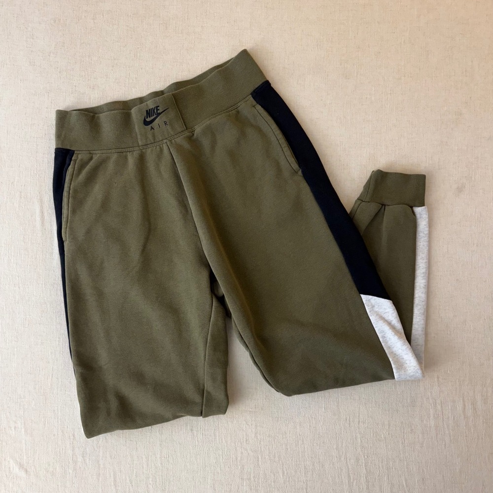 Nike Air Women's BB Green/Black/White Heather Jogger Pants Medium